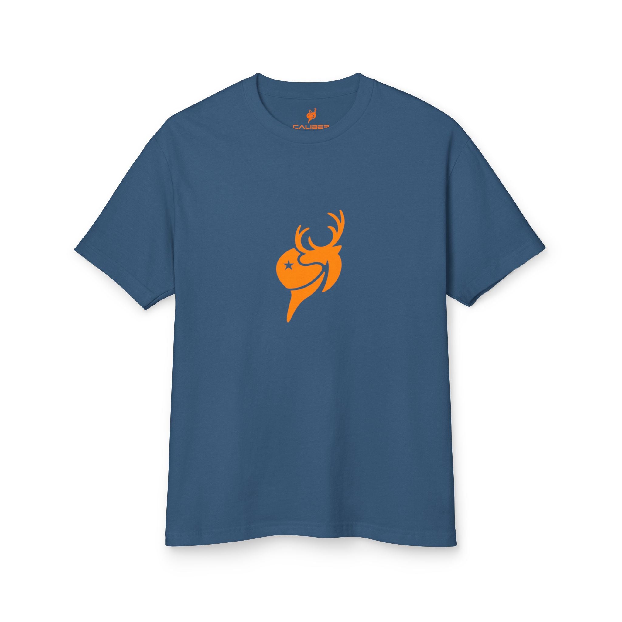T-Shirt — Minimal Orange Deer Logo Tee