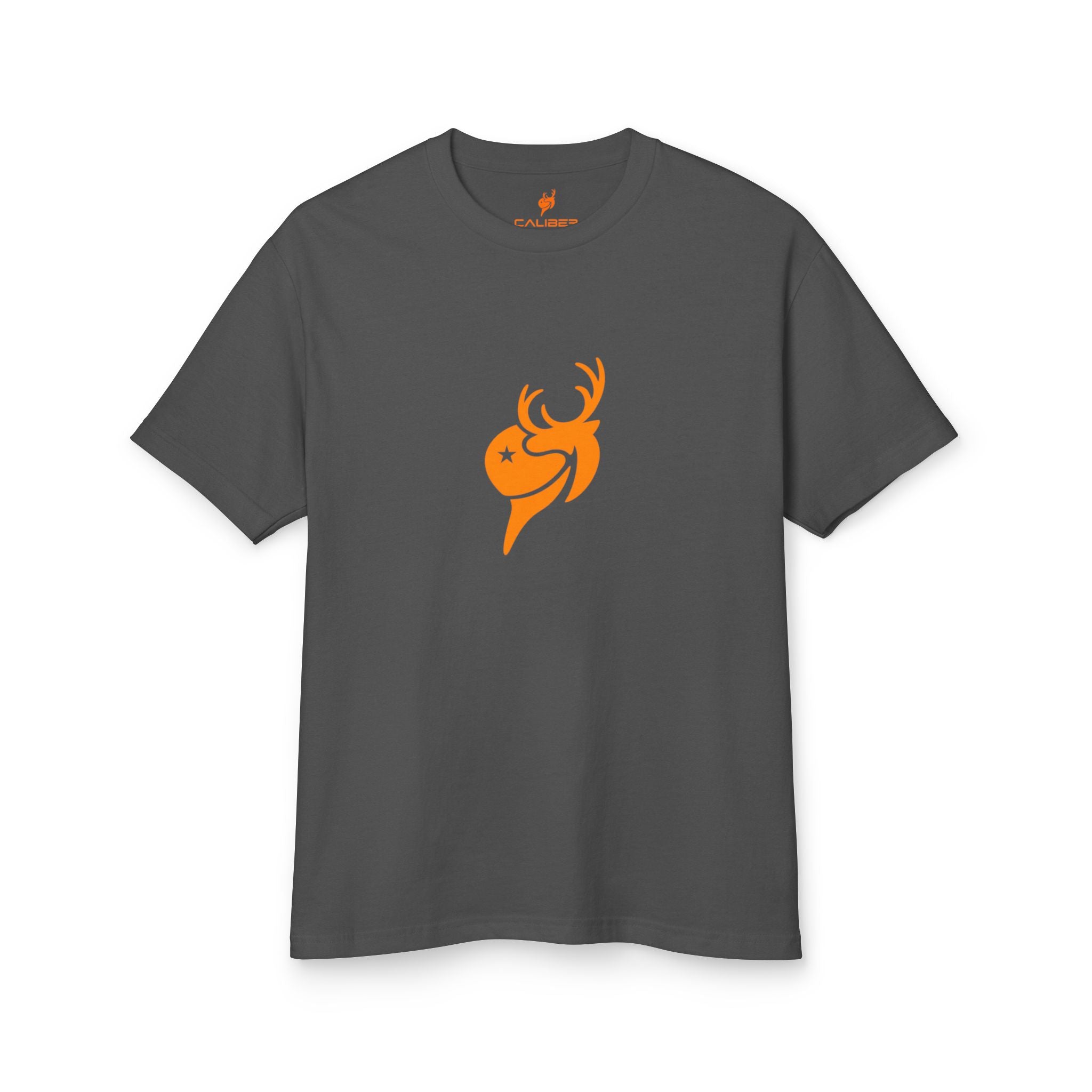 T-Shirt — Minimal Orange Deer Logo Tee