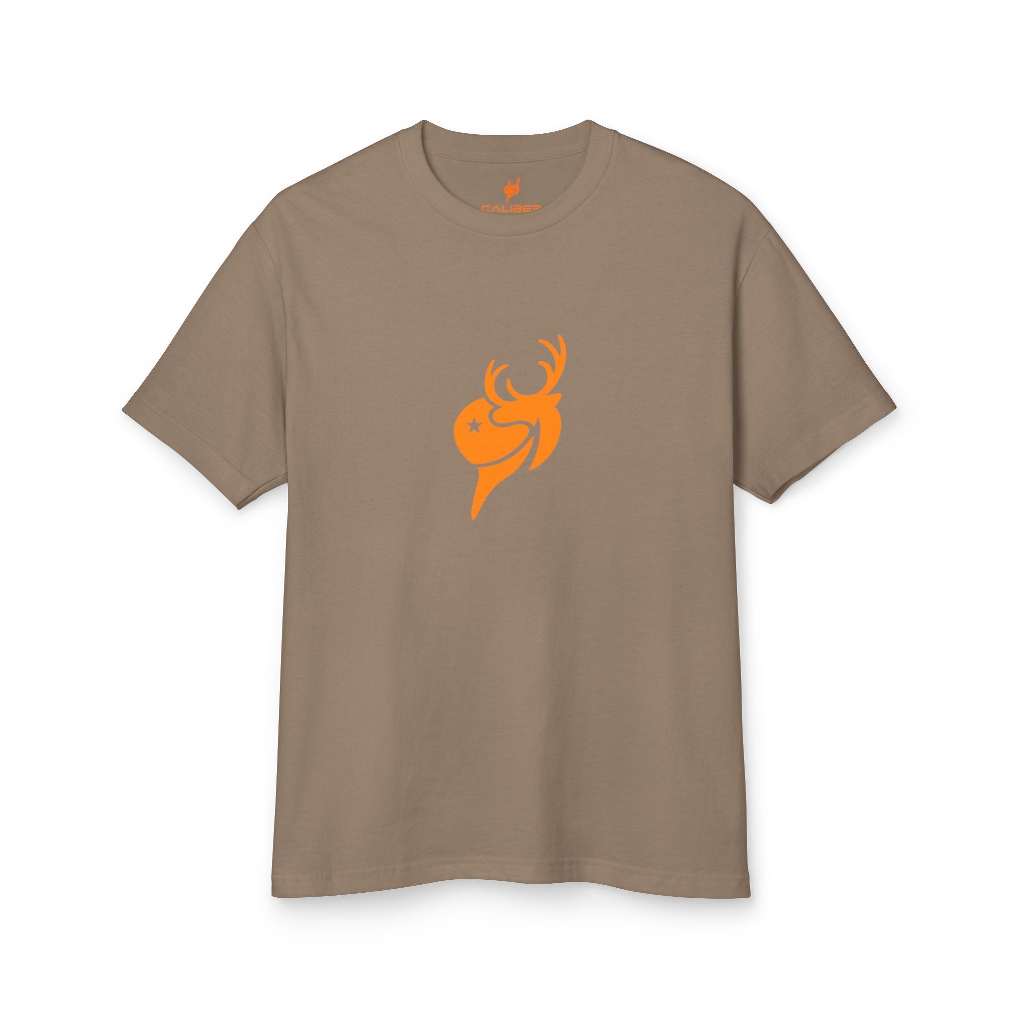 T-Shirt — Minimal Orange Deer Logo Tee